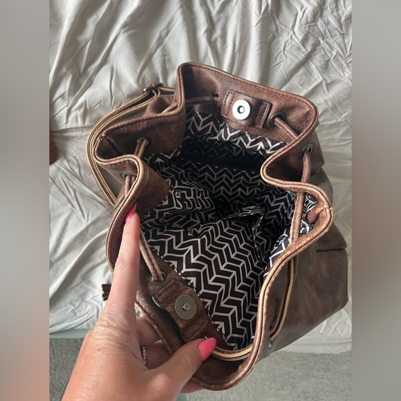 Brown Leather Crossbody Bag - Picture 8 of 13